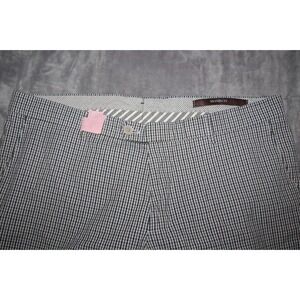 Berwich Pants 36x32 Gingham Check Cotton Lyocell Made in Italy Mens Trousers